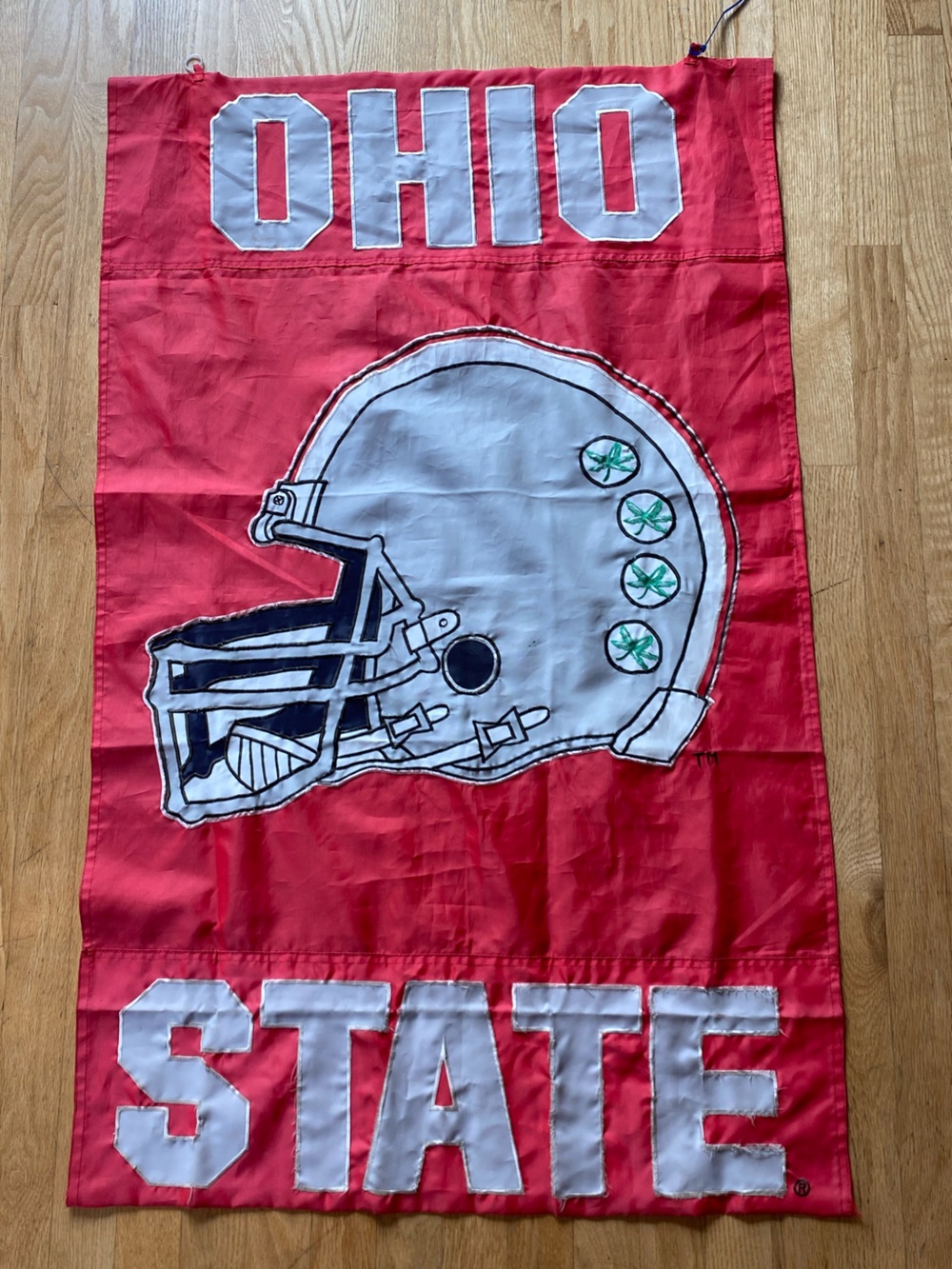 Ohio State Red Helmet Decorative Flag